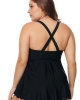 Oversized Black Cross Back Two Piece Swimsuit (plus size)