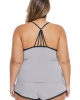 Oversized Gray Pajamas Cami Shorts Set (plus size)
