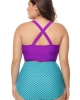 Oversized High-rise Fish Scale Swim Briefs (plus size)
