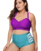 Oversized High-rise Fish Scale Swim Briefs (plus size)