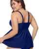Oversized Pleated Babydoll Top and High Waist Panty Swimsuit (plus size)