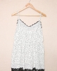 Oversized Polka Dot Lace Splicing Spaghetti Strap Tank Top (plus size)