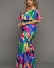 Oversized Tropical Palms Mermaid Dress & Gown (plus size)