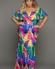 Oversized Tropical Palms Mermaid Dress & Gown (plus size)
